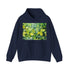 Summer Tapestry Hoodie in Navy, Men's/Women's Regular Fit Hoodie.