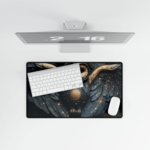 Owl with Constellation Wings Gaming XXL Extended Desk Mat