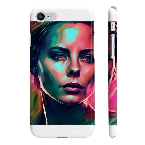 Neon watercolor phone case for iPhone 7 Plus and 8 Plus.