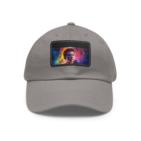 Neon watercolor baseball cap inspired by Tom Holland, vegan cotton material.