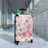 Pink and white cherry blossom small suitcase for stylish travel.