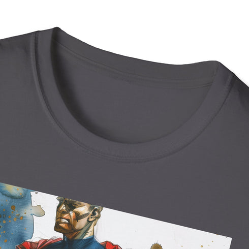 Homelander T-Shirt in Charcoal, Regular Fit, Crew Neck, Cotton Fabric