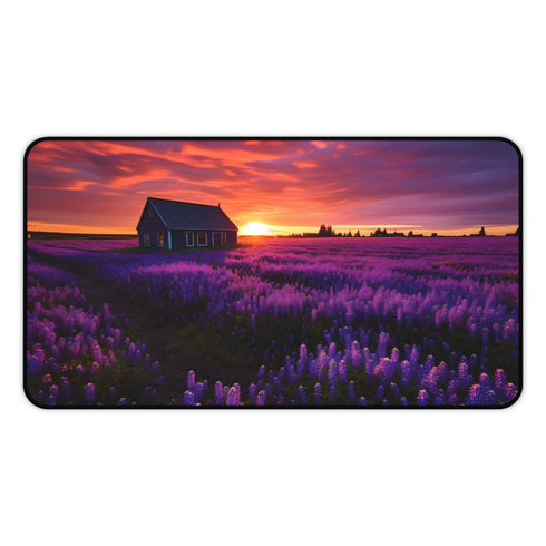 Dutch Floral Fields Desk Mat - Bring serenity to your workspace with vibrant flower design