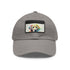 Labrador Love Baseball Cap - White with Light Brown Patch, Rectangle