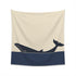 Ocean Wanderer Minimalist Whale Tapestry - High-Quality, Stylish Decor for All Seasons