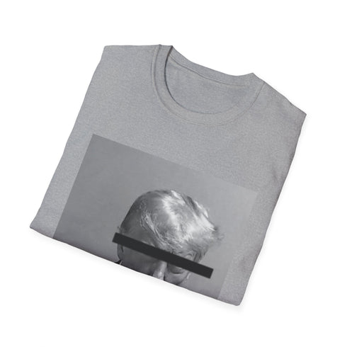 Charcoal cotton crew neck t-shirt with printed Donald Trump entrepreneur graphic