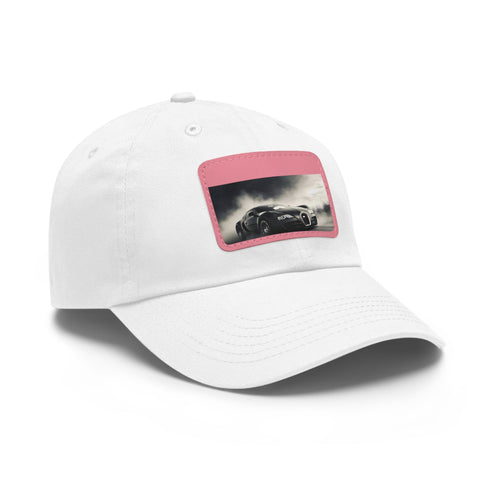 Bugatti Speedster Cap White/Cotton/Light Brown patch Unisex Vegan Rectangle Hat