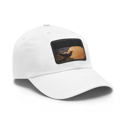 Midnight Elegance black baseball cap with abstract design.