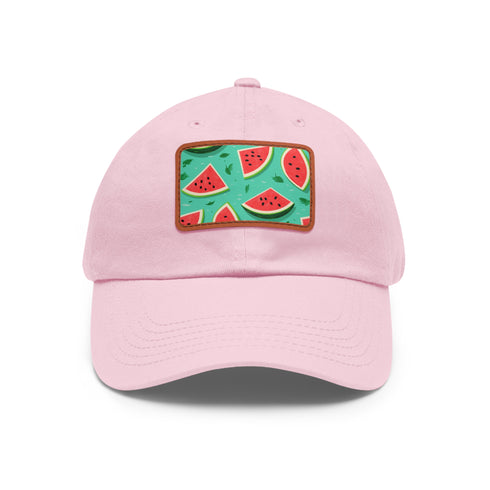Bacano Go Watermelon Hawaiian Cap, White with Light Brown Patch, Unisex