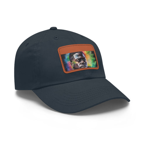 Kevin Hart Neon Watercolor Cap in White with Light Brown Patch.
