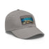 Great Barrier Reef coral design white baseball cap rectangular shape.