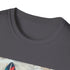 Bohemian feather charcoal t-shirt, celebrates freedom with vibrant design and comfort.