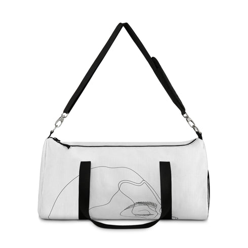 Face Art Duffel Bag - Lightweight, Minimalist All Over Print, Small Size