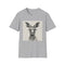 Charcoal t-shirt with hipster kangaroo and books cozy pouch design