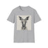 Charcoal t-shirt with hipster kangaroo and books cozy pouch design