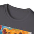 Charcoal t-shirt with young Simba playful graphic and crew neck design
