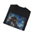Pirates Compass charcoal cotton tee with Jack Sparrow portrait.