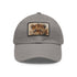 Wildlife Cheetah White Snapback with Light Brown Rectangle Patch Hat