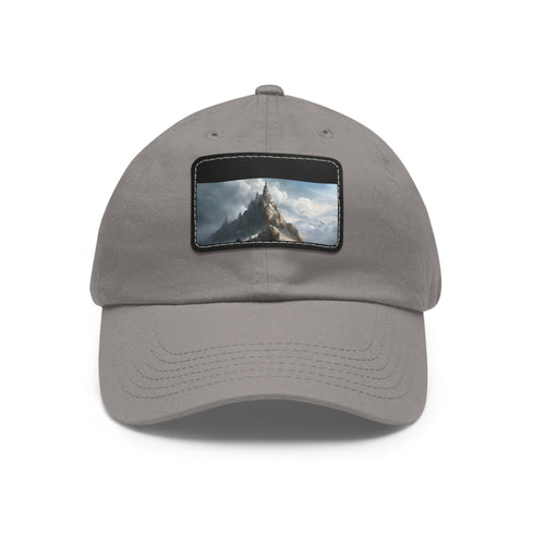 Olympian Summit Snapback White Light Brown Patch Rectangle Unisex Vegan Hat