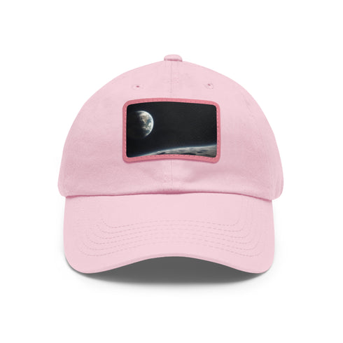 Earths Horizon Cap with Light Brown Rectangle Patch Vegan Cotton Hat