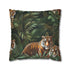 Explore the wild with Tiger Jungle Safari Pillowcase - seamless jungle pattern with majestic tigers, adds adventure to home decor