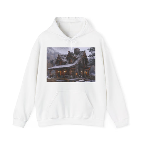 Rustic navy hoodie for cozy mountain getaways in regular fit.