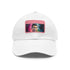 Neon Watercolor Ronaldo Cap in White with Light Brown patch.