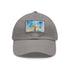 Empire State Skyline Watercolor Cap in White with Light Brown Patch