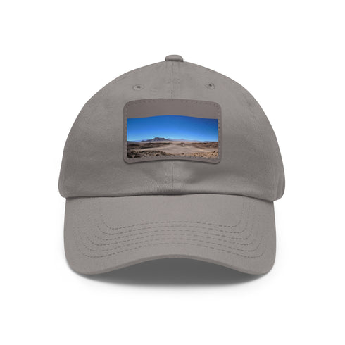 Desert Dreamer baseball cap with light brown patch, rectangle design.