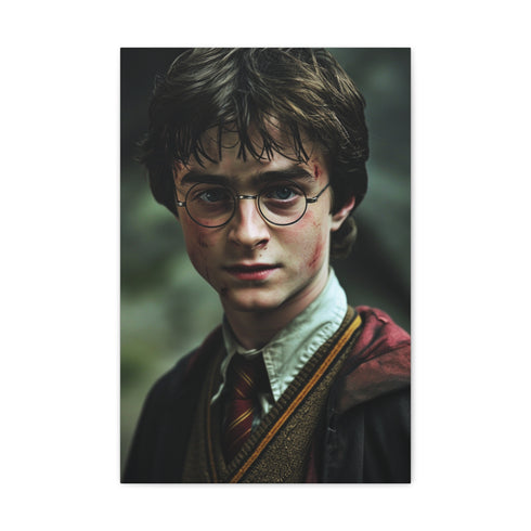 Harry Potter Hogwarts wand canvas art 18" x 12" indoor decor.