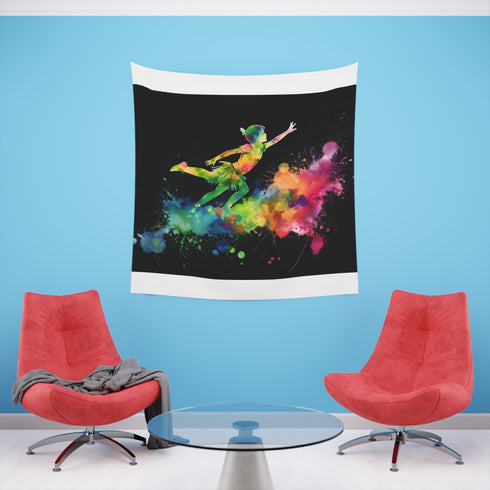 Neverland's Neon Glow: A Tapestry of Peter Pan's Watercolor Dreams
This | Wall Tapestry | All Over Print, AOP, Decor, Halloween, Home & Living, Home Decor, Indoor, Spring Essentials, Sublimation, Tapestry | Prints with Passion