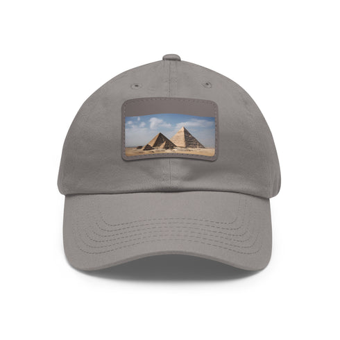 Giza Glory Baseball Cap Unisex White Cotton Rectangle Hat Vegan