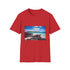 Charcoal cotton crew neck T-shirt featuring vibrant Galapagos Islands design