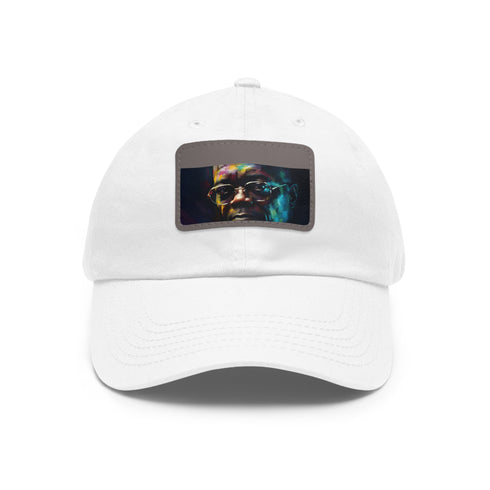 Neon Fusion White Watercolor Baseball Cap Unisex Cotton Vegan Hat