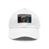 Neon Fusion White Watercolor Baseball Cap Unisex Cotton Vegan Hat