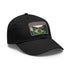 Brasilian pride flag cap in white with light brown patch.
