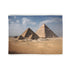 Cozy Egyptian Dreamscape blanket featuring Giza Pyramids in the desert sands.