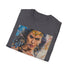 Charcoal Wonder Woman portrait T-shirt with vibrant colors and regular fit