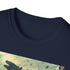 Nuclear Dawn Godzilla charcoal t-shirt with radioactive atomic breath design.