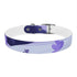 Stylish lavender floral dog collar for medium dogs in black onyx.