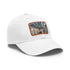 New York Subway Watercolor Snapback Cap in White with Light Brown Patch