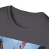 Charcoal Disney castle T-shirt with vibrant details and soft cotton texture