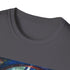Charcoal cotton t-shirt with vivid watercolor Tube station design