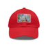 Chrysler Skyline Watercolor Cap in White with Light Brown Patch and Rectangle Shape