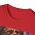 Charcoal cotton T-shirt featuring vibrant Drake portrait with poetic brushstrokes