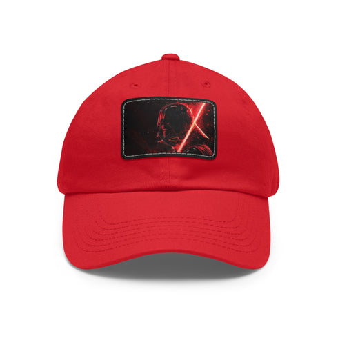Dark Side Vader Sith baseball cap in white with light brown patch.