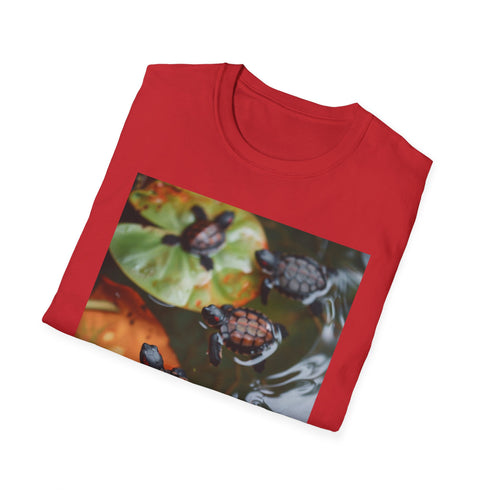 Charcoal Baby Turtles T-Shirt - Ocean Explorers DTG Mens/Womens Summer Tee
