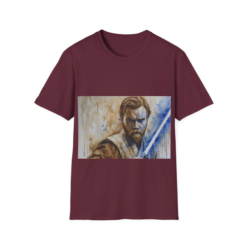 Forceful Fashion: Obi Wan Lightsaber, Charcoal T-Shirt, Mens Regular Fit.