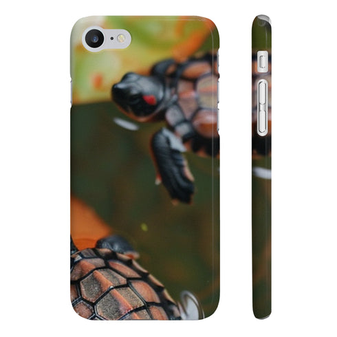 Baby Turtle Adventure iPhone 7/8 Plus Slim Glossy Phone Case