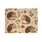 Woodland Hedgehogs & Toadstool Mushrooms Plush Fleece Throw Blanket - View 1 | Prints With Passion